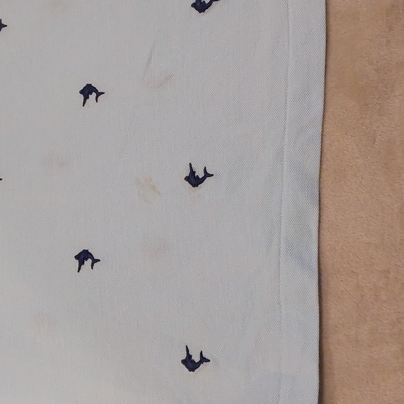 Ralph Lauren Knit Oxford Men's Button Down Fish Pattern Polo Shirt Size XLT - Picture 6 of 14